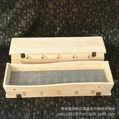 木制艾灸盒督脉S型背部艾灸盒脊柱温灸器实木制灸背悬灸盒定制款