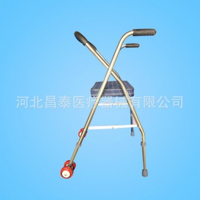 【河北厂家生产】 不锈钢轮座助行器带轮带座手推轮椅物美价廉