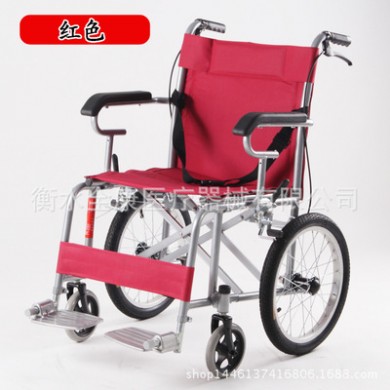 批发正品折叠轻便轮椅 四刹便携轮椅车老人代步车 小轮旅行轮椅