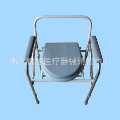 大量 供应坐便椅 不锈钢折叠坐便椅  可调节高度 带移动坐便桶