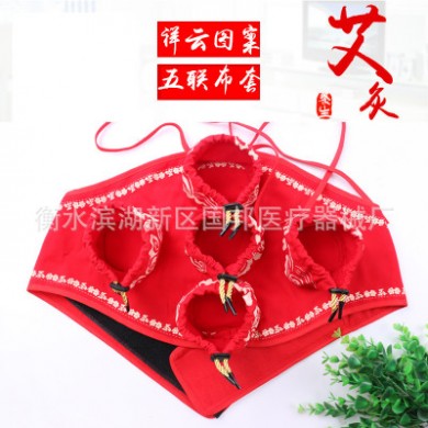 棉布五联随身灸艾灸仪器艾条艾柱温灸器具艾炙罐熏艾盒布套