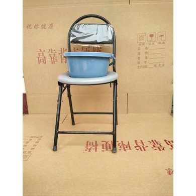 圆靠背加厚坐便椅