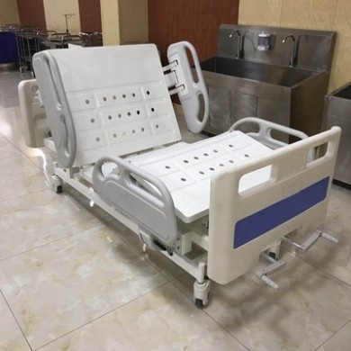 医用手动欧式四小护栏高档床头双摇护理床病房病床整套设备医疗床