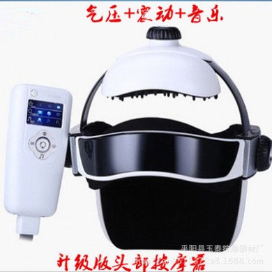 厂家直销电动气压头部按摩器 脑部理疗仪 脑轻松音乐头盔按摩帽
