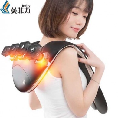 工厂批发按摩披肩捶打肩带颈椎按摩器颈部加长颈肩乐电动敲打按摩