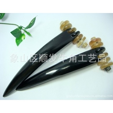 牛角按摩器  天然水牛角材料滚动按摩车