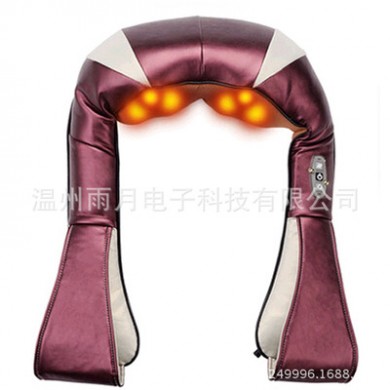 生产批发红外加热4D仿真人揉捏按摩披肩车载家居肩颈全身按摩器