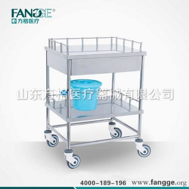 不锈钢治疗车价格，供应方格医用治疗推车