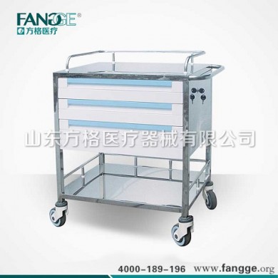 供应不锈钢治疗车 方格牌治疗车 招标首选合作厂家