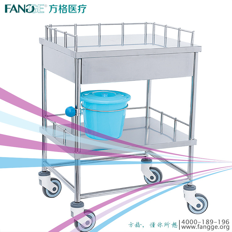 不锈钢治疗车b08