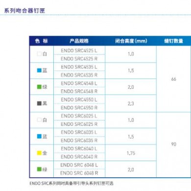 瑞奇腔镜直线型切割吻合器钉匣ENDO SRC4550L_简介