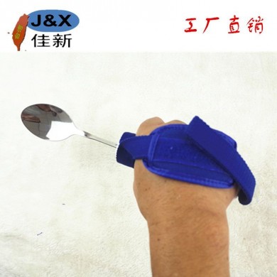 佳新残疾人老人助食汤勺 不锈钢可折弯中风康复辅助餐具_简介