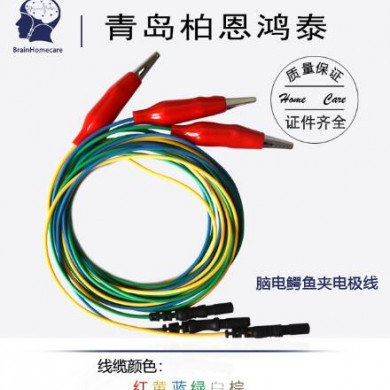 脑电鳄鱼夹电极线导联线_简介