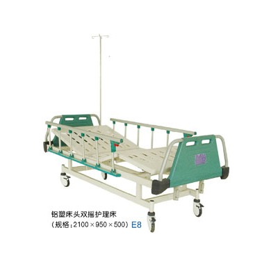 铝塑床头双摇护理床_简介