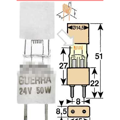 无影灯灯泡 DKK24V 50W_简介