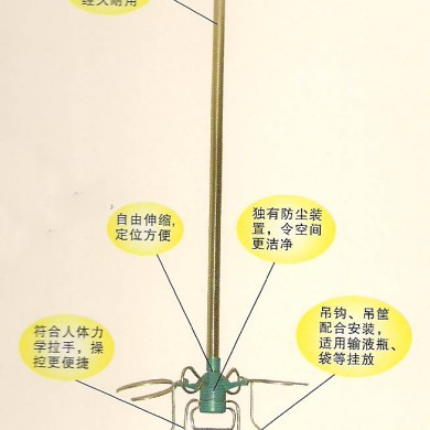 医用不锈钢双升式输液吊杆_简介